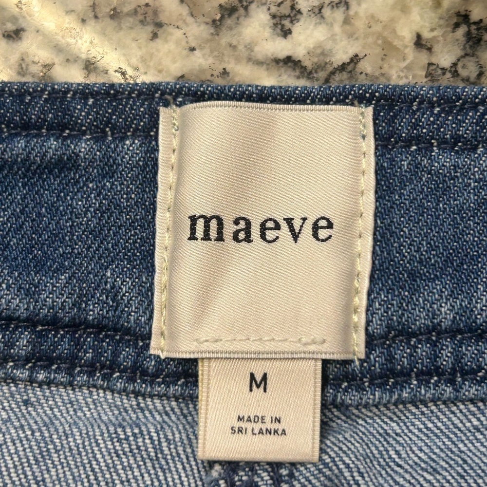 Maeve Anthropologie Wide-Leg Denim Overalls Size M - Picture 10 of 10